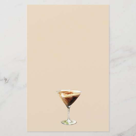 Liefde is brouwen Espresso Vrijgezellenfeest Menu (Achterkant)