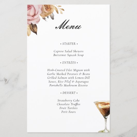 Liefde is brouwen Espresso Vrijgezellenfeest Menu (Voorkant)