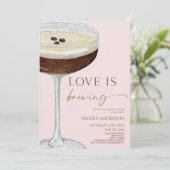 Liefde is brouwen Expresso Martini Vrijgezellenfee Kaart (Staand voorkant)