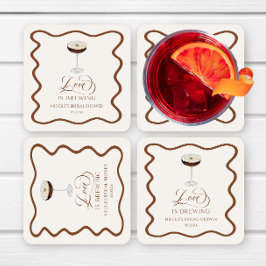 Liefde is brouwen Expresso Martini Vrijgezellenfee Kartonnen Onderzetters