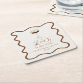 Liefde is brouwen Expresso Martini Vrijgezellenfee Kartonnen Onderzetters (Schuin)