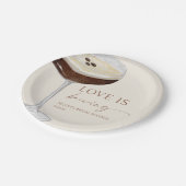 Liefde is brouwen Expresso Martini Vrijgezellenfee Papieren Bordje (Gekanteld)