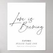 Liefde is Brouwen Flower Bar Teken Vrijgezellenfee Poster (Voorkant)