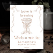 Liefde is brouwen Hand getrokken Vrijgezellenfeest Poster