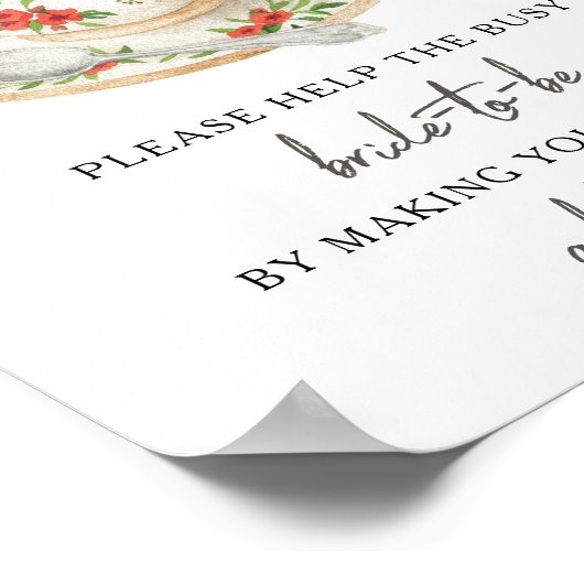 Liefde is brouwen Help de drukke bruid Adres Poster (Hoek)