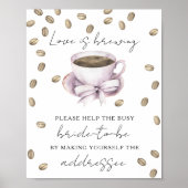 Liefde is brouwen Help de drukke bruid Adres Poster (Voorkant)