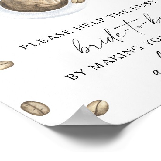 Liefde is brouwen Help de drukke bruid Adres Poster (Hoek)