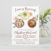 Liefde is Brouwen, Hete Cacao, Koffie, Vrijgezelle Kaart (Staand voorkant)