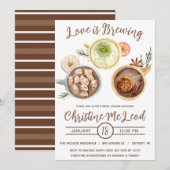 Liefde is Brouwen, Hete Cacao, Koffie, Vrijgezelle Kaart (Voorkant / Achterkant)