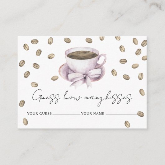 Liefde is brouwen Hoeveel kussen bruids spel Informatiekaartje (Voorkant)