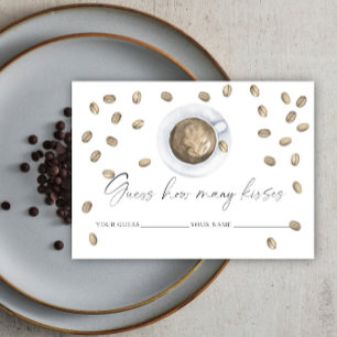 Liefde is brouwen Hoeveel kussen bruids spel Informatiekaartje