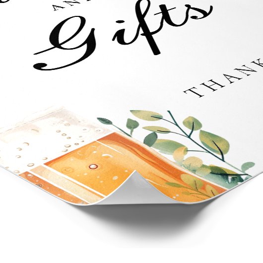 Liefde is Brouwen Kaarten Geschenken Vrijgezellenf Poster (Hoek)