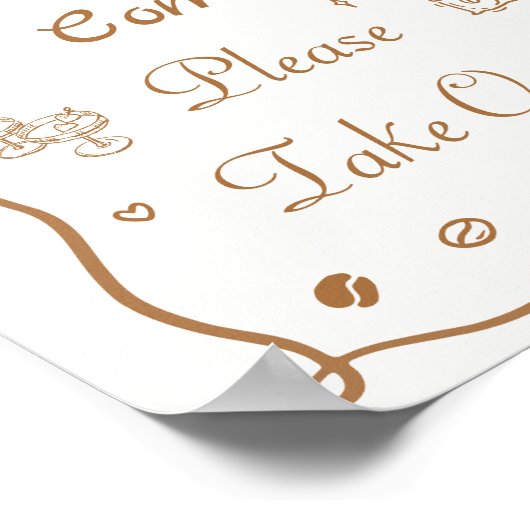 Liefde is Brouwen Koffie Bruidsfeest Favor Poster (Hoek)