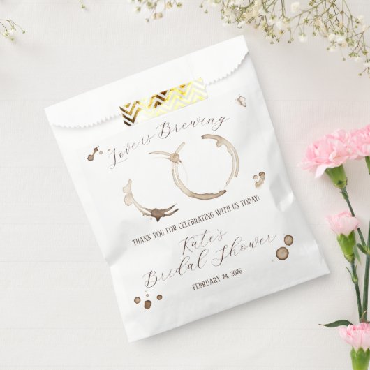 Liefde is Brouwen, Koffie, Vlekken, Vrijgezellenfe Bedankzakje (Gezegeld)