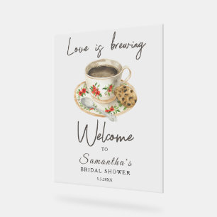 Liefde is brouwen Koffie Vrijgezellenfeest welkom Acryl Bord