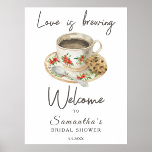 Liefde is brouwen Koffie Vrijgezellenfeest welkom Poster