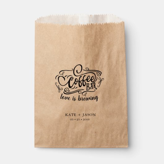 Liefde is brouwen monogram bruiloft gunst tas bedankzakje (Voorkant)