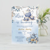 liefde is brouwen partij delft blauw bloemenChinoi Kaart (Staand voorkant)