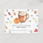 Liefde is brouwen Pompoen Hoeveel koffiebonen Informatiekaartje (Voorkant)