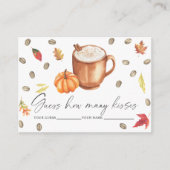 Liefde is brouwen Pompoen Hoeveel kussen spel Informatiekaartje (Voorkant)