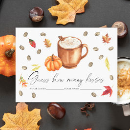 Liefde is brouwen Pompoen Hoeveel kussen spel Informatiekaartje