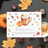 Liefde is brouwen Pumpkin Latte Display douche Informatiekaartje