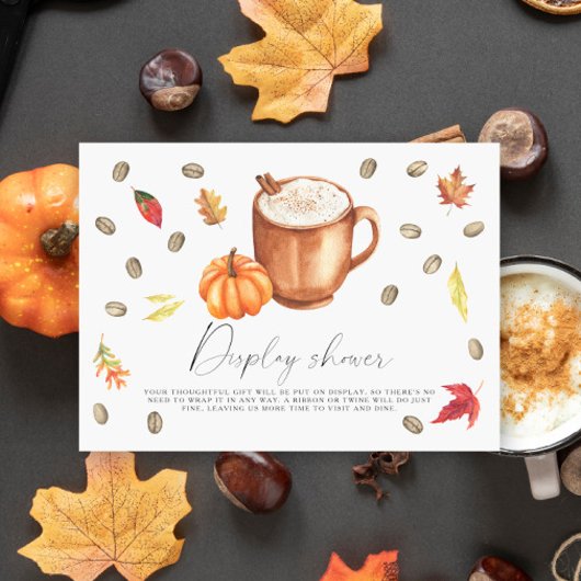 Liefde is brouwen Pumpkin Latte Display douche Informatiekaartje
