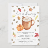Liefde is brouwen Pumpkin Latte Vrijgezellenfeest Kaart (Voorkant)