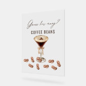 Liefde is brouwen raden hoeveel koffiebonen acryl bord (Hoek)