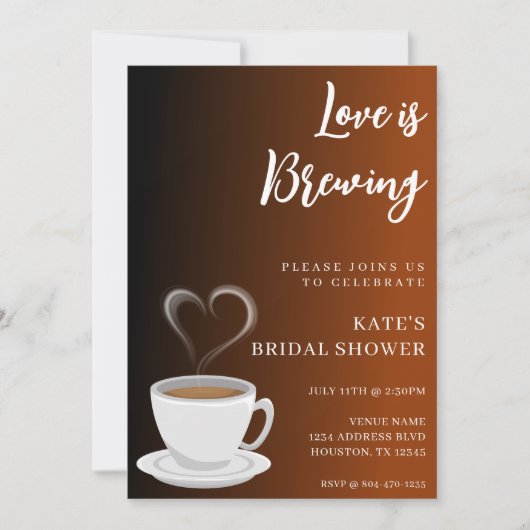 Liefde is Brouwen Terracotta & Zwart Vrijgezellenf Kaart (Voorkant)