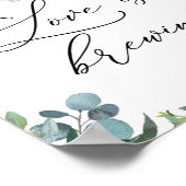 Liefde is brouwen Tijd voor thee bord Poster (Hoek)