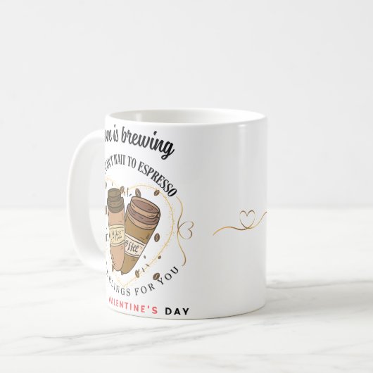 Liefde is Brouwen" Valentijn's Day Coffee Mok (Voorkant links)