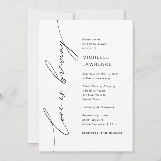 Liefde is Brouwen, Vrijgezellenfeest Feestviering Kaart (Voorkant)