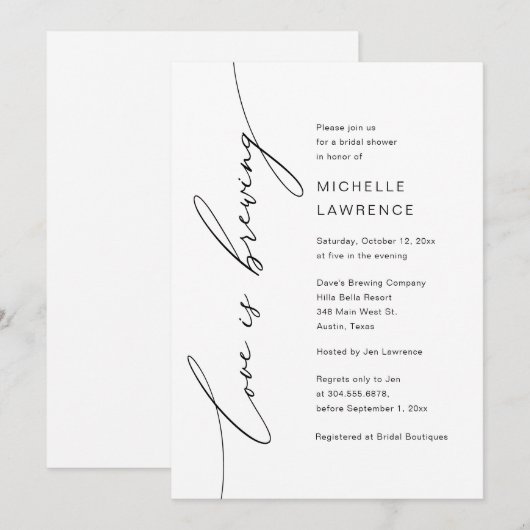 Liefde is Brouwen, Vrijgezellenfeest Feestviering Kaart (Voorkant / Achterkant)