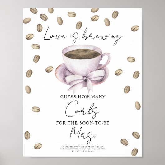 Liefde is brouwen Vrijgezellenfeest Hoeveel Kurken Poster (Voorkant)