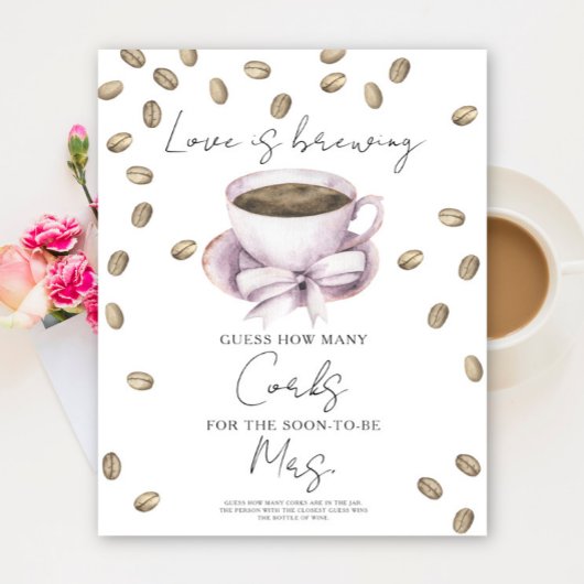 Liefde is brouwen Vrijgezellenfeest Hoeveel Kurken Poster