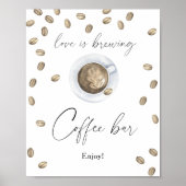 Liefde is brouwen Vrijgezellenfeest koffiebar Poster (Voorkant)
