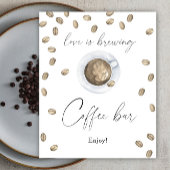 Liefde is brouwen Vrijgezellenfeest koffiebar Poster