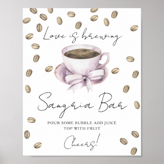 Liefde is brouwen Vrijgezellenfeest sangria bar Poster (Voorkant)