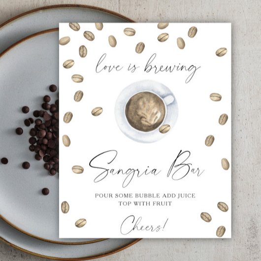 Liefde is brouwen Vrijgezellenfeest sangria bar Poster