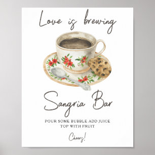 Liefde is brouwen Vrijgezellenfeest sangria bar Poster