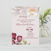 Liefde is Brouwen Vrijgezellenfeest Waterverf Roze Kaart (Staand voorkant)