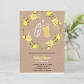 Liefde is brouwende baby shower uitnodiging (Staand voorkant)