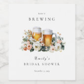 Liefde is Brouwende Bier Bruiloft Feest Wijn Etiket (Enkel label)