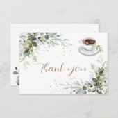 Liefde is brouwende Coffee Bar Feest Bedankkaart (Voorkant / Achterkant)