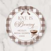 Liefde Is Brouwende Expresso Martini Strik Bruidsf Bedankjes Labels (Voorkant)