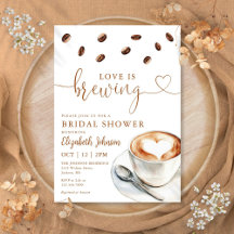 Liefde Is Brouwende Koffie Bruiloft Feest