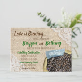 Liefde is bruiloftsuitnodiging brouwen kaart (Staand voorkant)