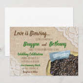 Liefde is bruiloftsuitnodiging brouwen kaart (Voorkant / Achterkant)