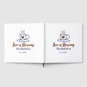 Liefde is bruinblauw aan het bruisen bruiloft naam gastenboek (Volledig)